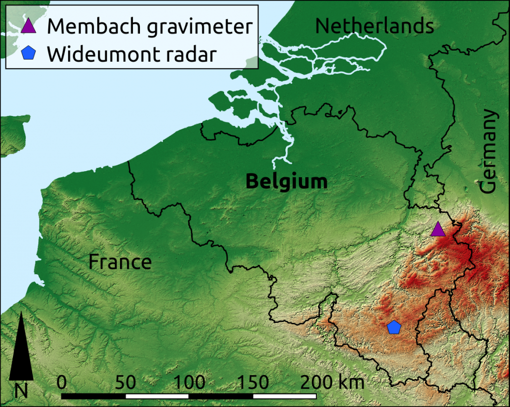 Radar and gravimeter location