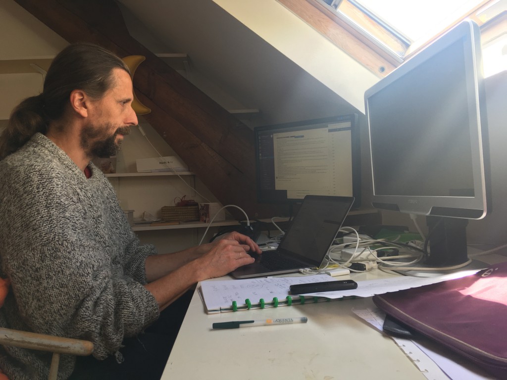 David Berghmans, EUI scientist, working from home.