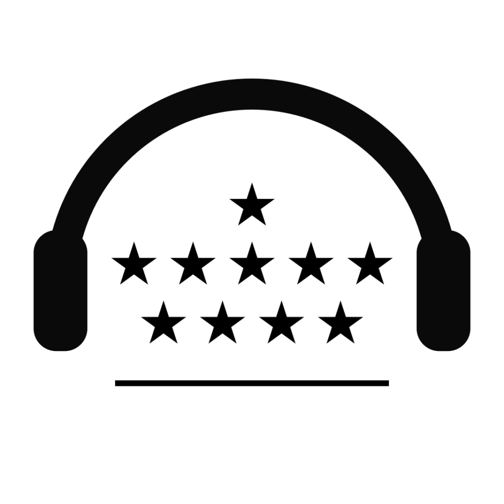 Logo of the Observatory with a headphone over it